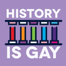 Logo for "History is Gay" podcast