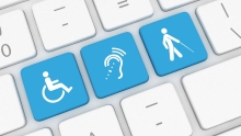 picture of disability symbols on keyboard