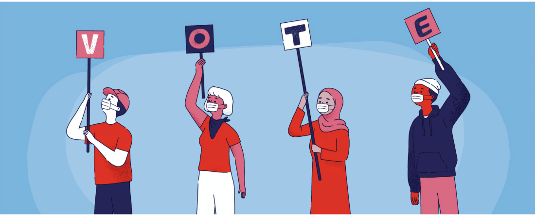 Graphic of voters.