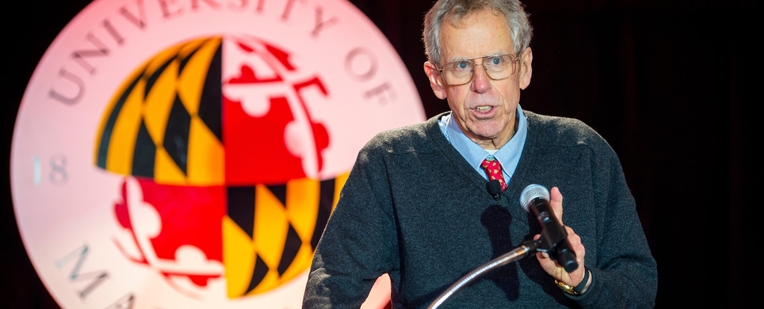Peter Brown speaking at podium