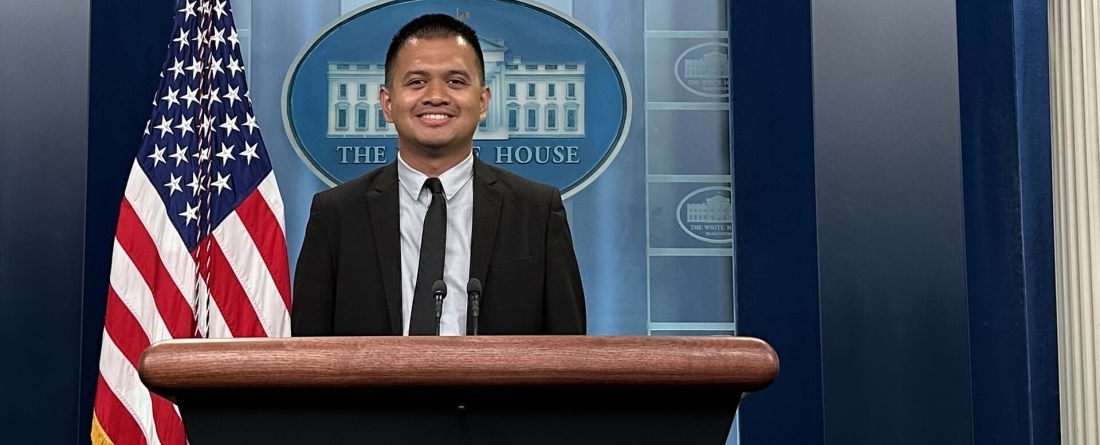 Mario Sto. Domingo poses during WH internship